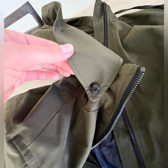 NWOT- Sam Edelman- Peplum Rain Anorak in green Size L - Picture 9 of 12